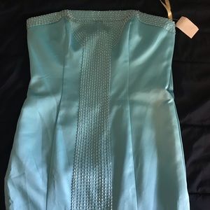 NWT Blue & Sparkly Flowing Gown Size 14